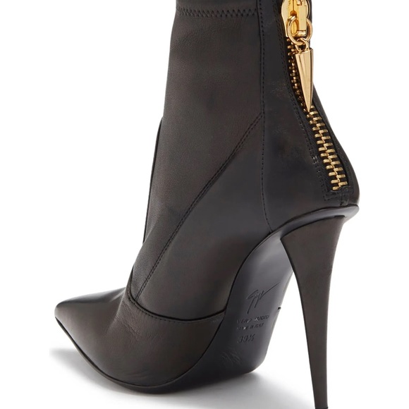 NIB Giuseppe Zanotti Leather Pointed Toe Boots Size 39.5 $1295 - Picture 7 of 8
